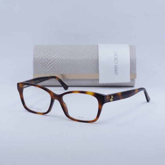 Jimmy Choo JC270 0086 00 Eyeglasses Havana 53mm Rectangle Frame - Picture 1 of 10
